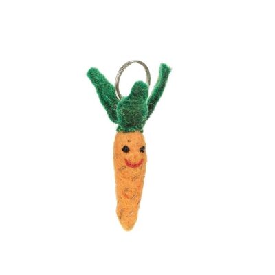 Handgemachter Filz Fair Trade Mr. Carrot Ostern Frühling Schlüsselanhänger