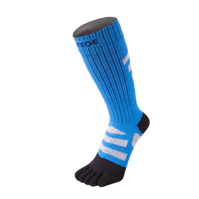 TOETOE® Outdoor Unisex Wolle 3D Frottee Walker Zehensocken - Schwarz&Blau