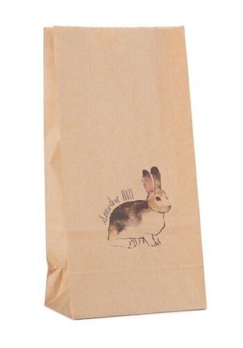 Sac avec lapin marron 9x18 cm UE 36