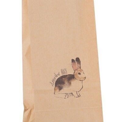 Bag with rabbit brown 9x18 cm PU 36