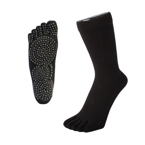 TOETOE® - Yoga & Pilates Anti-Slip Sole Cotton Mid-Calf Toe Socks