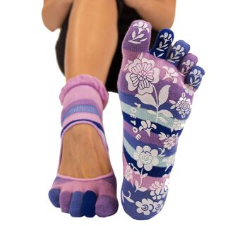 TOETOE® - Chaussettes à orteils en coton à semelle antidérapante pour yoga et Pilates 2