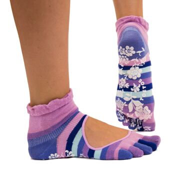 TOETOE® - Chaussettes à orteils en coton à semelle antidérapante pour yoga et Pilates 3