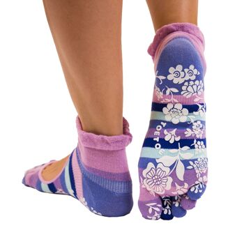 TOETOE® - Chaussettes à orteils en coton à semelle antidérapante pour yoga et Pilates 4