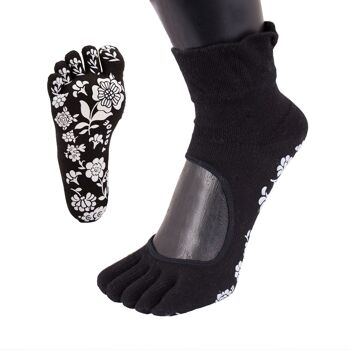 TOETOE® - Chaussettes à orteils en coton à semelle antidérapante pour yoga et Pilates 5