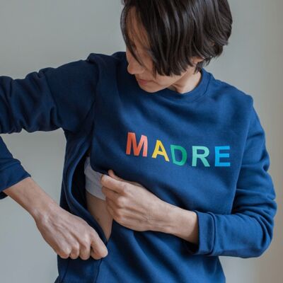 Sweat-shirt allaitement bleu marine MADRE