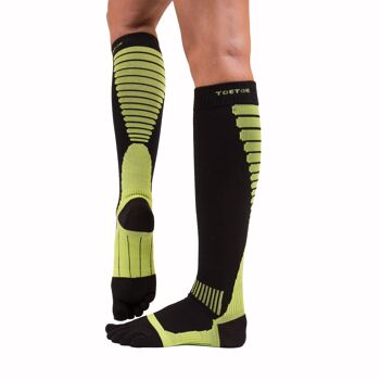 Chaussettes de compression aux genoux TOETOE® Sports - Noir et vert 4