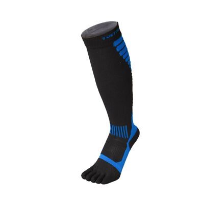 TOETOE® Sports Compression Knee-High Toe Socks - Black&Blue
