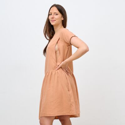 Salmon/pink summer nursing dress