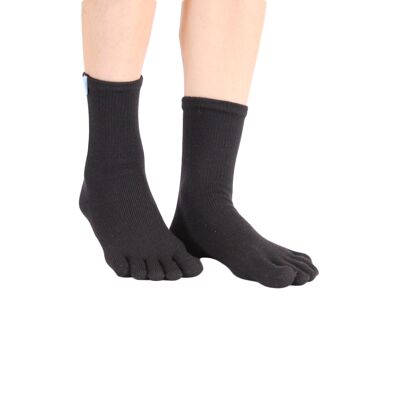 Calcetines tobilleros deportivos para correr TOETOE® - Negro