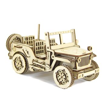 Kit de construction Véhicule militaire Jeep - bois 1