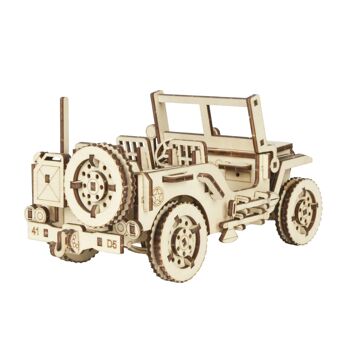 Kit de construction Véhicule militaire Jeep - bois 3