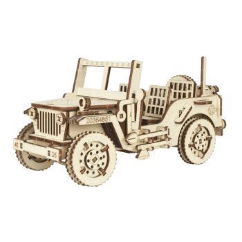 Kit de construction Véhicule militaire Jeep - bois 5