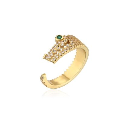 Zircon Crocodile Ring