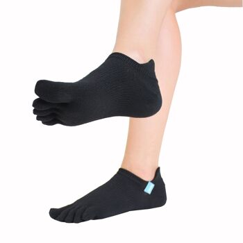 Chaussettes TOETOE® Sports Running Trainer Toe - Noir 3