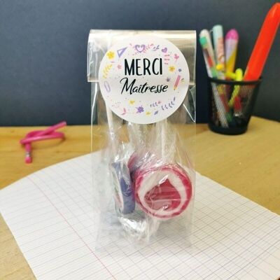 Rock lollipop bag x5 - "Thank you Mistress"
