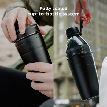 Kit mixte KeepCup Helix | Tasse à bouteille réutilisable en acier inoxydable et plastique à double ouverture | Grand| Tasse 16 oz/454 ml - Bouteille 22 oz/660 ml 3