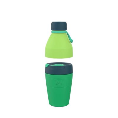 Helix Kit | Reusable Stainless Steel Dual Opening Cup-to-Bottle| Cup Medium 12oz/340m-Bottle 18oz/530ml