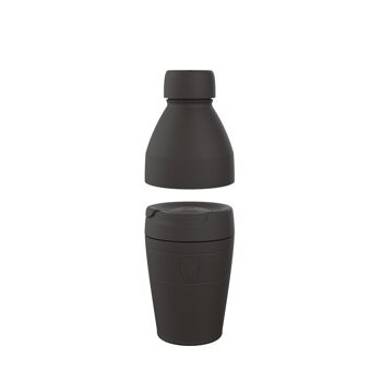 Kit hélice | Tasse à bouteille réutilisable en acier inoxydable à double ouverture | Tasse moyenne 12oz/340m-bouteille 18oz/530ml 5