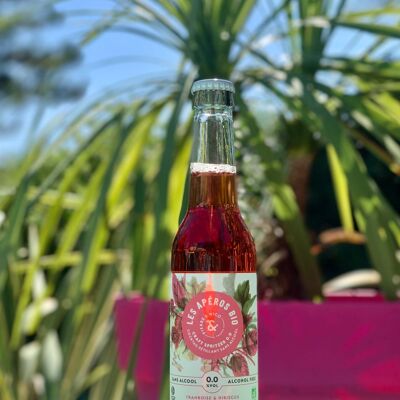 Alcohol-free sparkling cocktail - Raspberry and Hibiscus - 0% vol - 27.5 cl - Les Apéros Bio