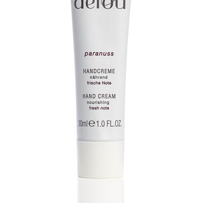 Delou crema de manos de nuez de Brasil nota fresca 30ml