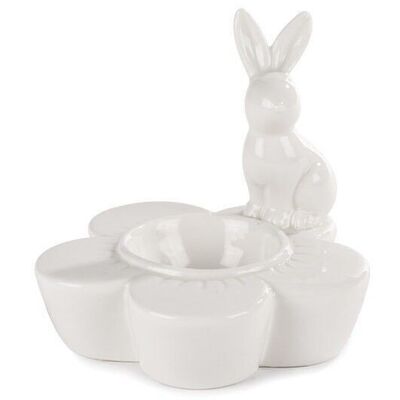 Egg cup flower with rabbit 10 cm PU 6