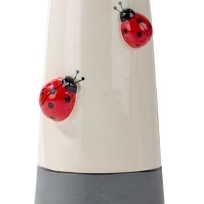Vase with ladybugs 18/ø4 cm PU 4