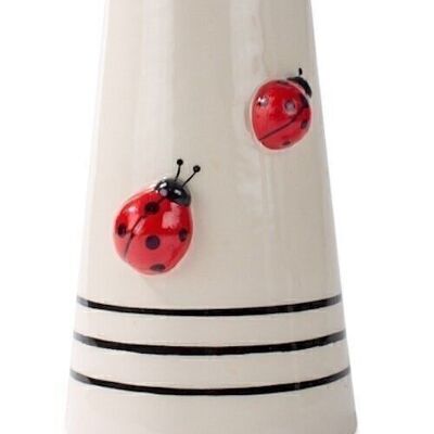 Vase avec coccinelles 12/ø3 cm UE 12