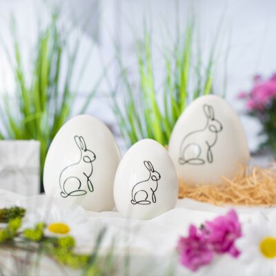 Display huevo con conejo 13 cm PU 6