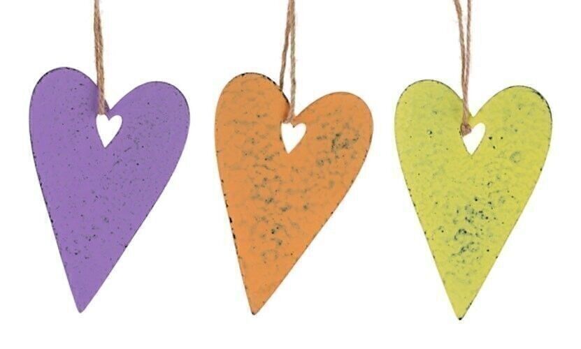 Ciondolo cuore 3 tipi. 12 cm PU 24