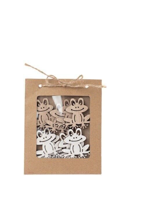 Decorazione a dispersione rana 8 pz. 4 cm PU 12 SET