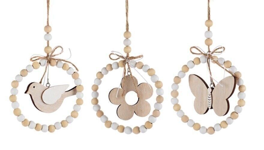 Colgante con perlas de 3 tipos. 16 cm PU 24