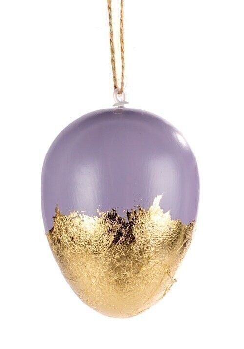 Colgante huevo violeta/oro 8 cm PU 24