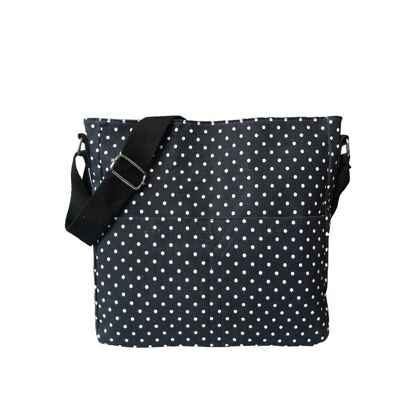 Polka Dot Cotton Canvas Crossbody Bag