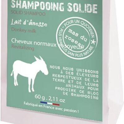 CHAMPÚ SÓLIDO CON LECHE DE BURRA 60G