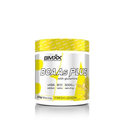 BCAA's PLUS 8:1:1 – con Glutamina y Vitamina B6 – 240g