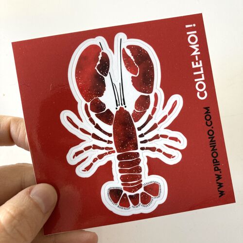 Sticker autocollant HOMARD rouge