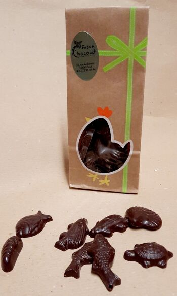 Pâques BIO-Friture chocolat noir doux sachet 70g 1