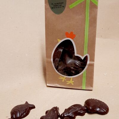 ORGANIC Easter Frying sweet dark chocolate 70g bag