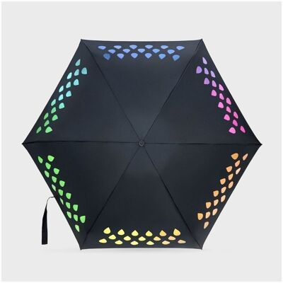 Paraguas compacto que cambia de color