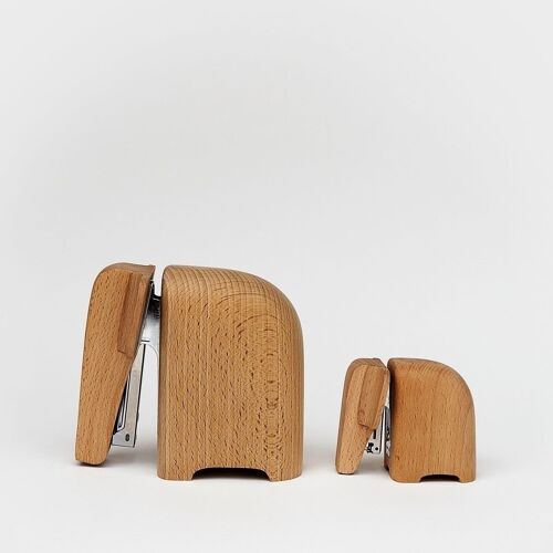 Small wooden elephant stapler