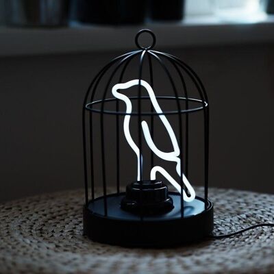 Neon Bird in a Cage