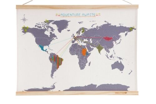 Cross Stitch Map Large