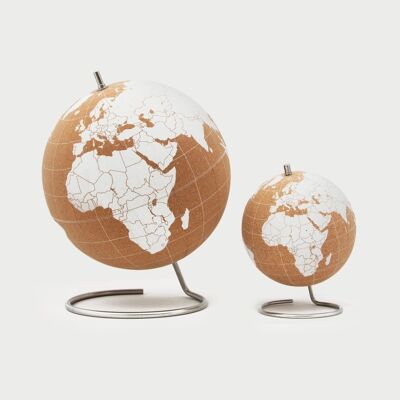 Grand globe en liège blanc