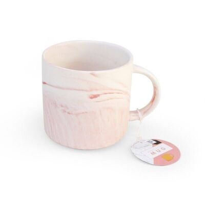 Marble Effect Mugs Pink