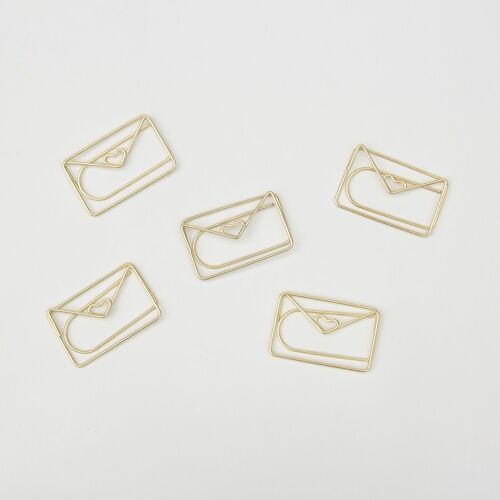 Fun Paper Clips 5 Gold Envelopes