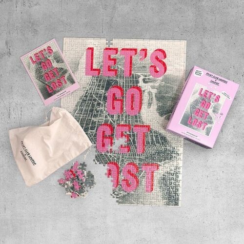 Print club - lets go get lost together new york puzzle