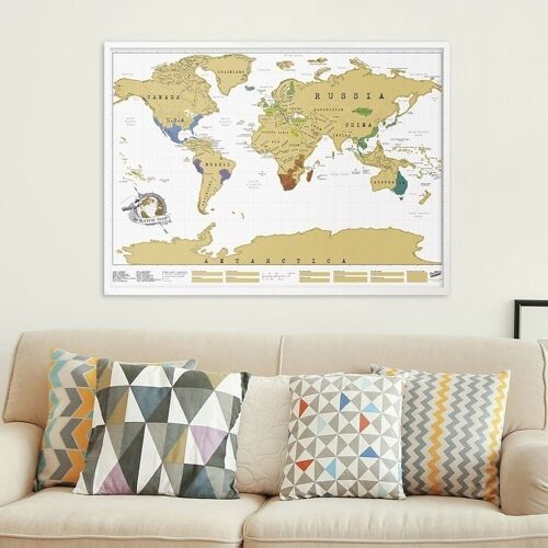 Framed scratch map