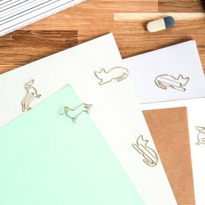 5 Dogs Cat & Dog Paper Clips