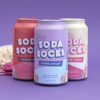 Rosa Cherryade Soda Socken